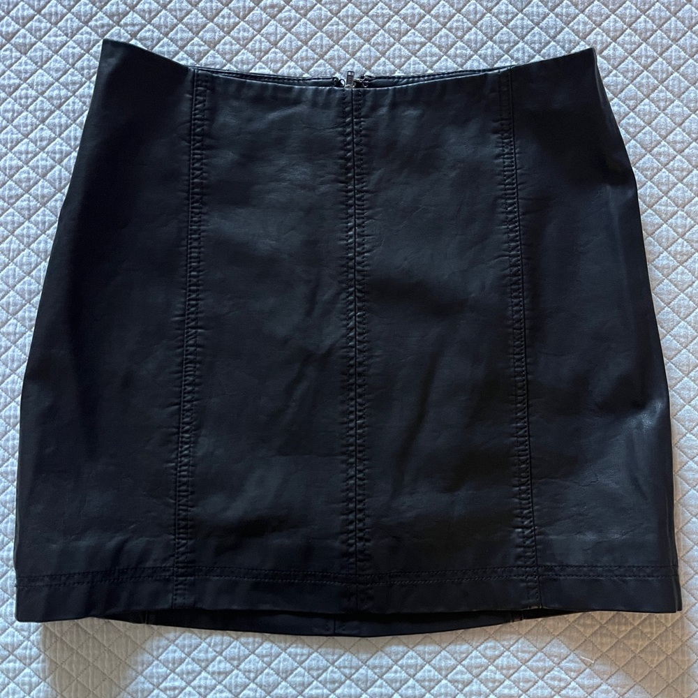 Free People pleather mini skirt 8